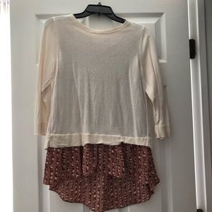 LOFT mixed media sweater